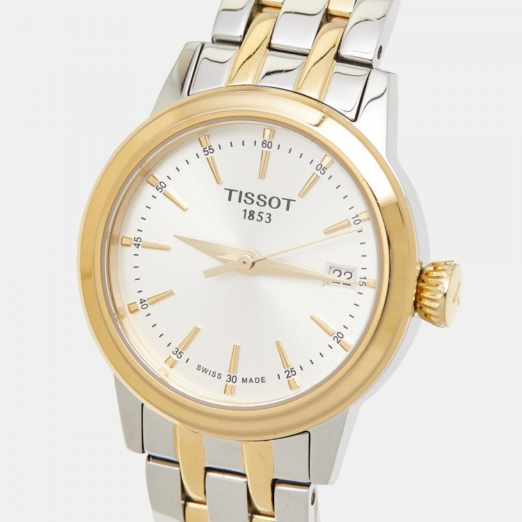 Tissot T Classic Dream Lady Silver Dial Two Tone Steel Strap Watch for Women - T129.210.22.031.00