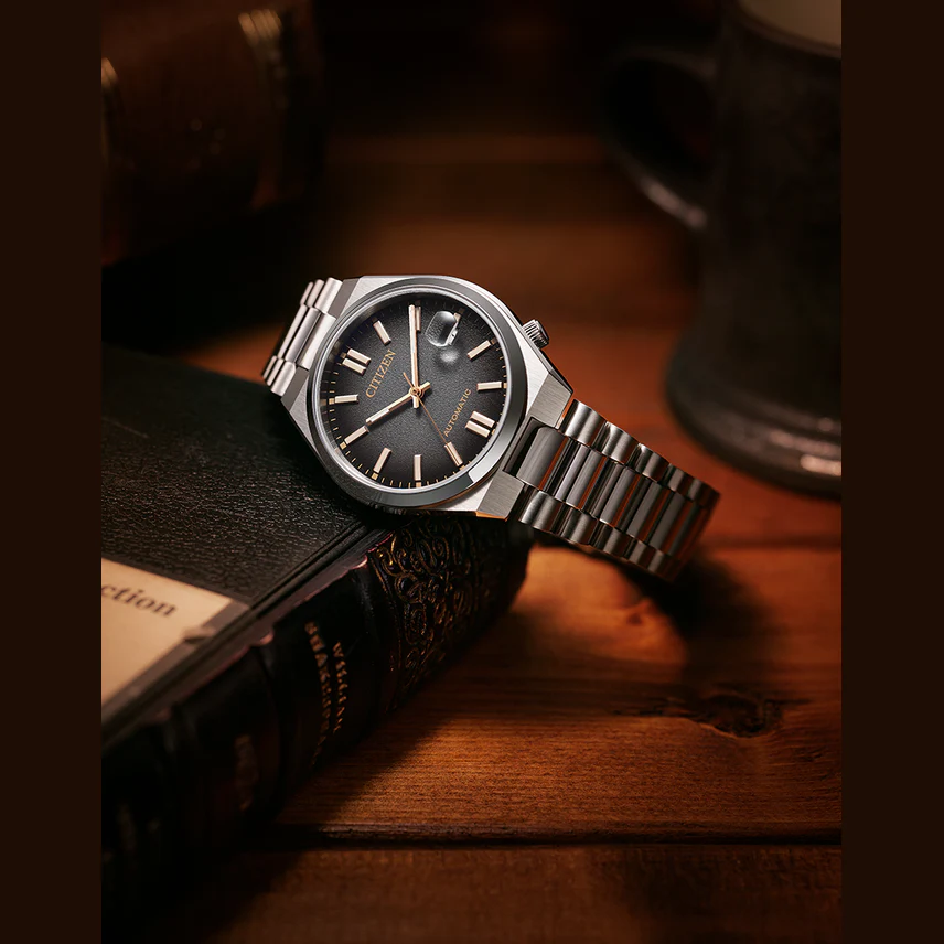 Citizen Tsuyosa Mechanical Grey Dial Silver Steel Strap Watch for Men - NJ0200-50E