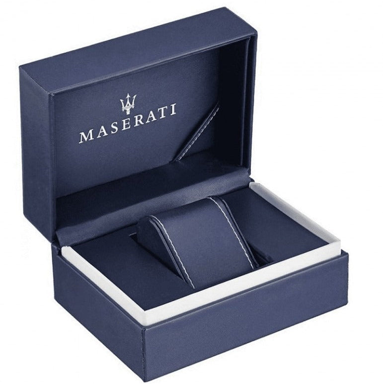 Maserati SFIDA Skeleton Automatic Blue Dial Silver Steel Strap Watch for Men - R8823140011