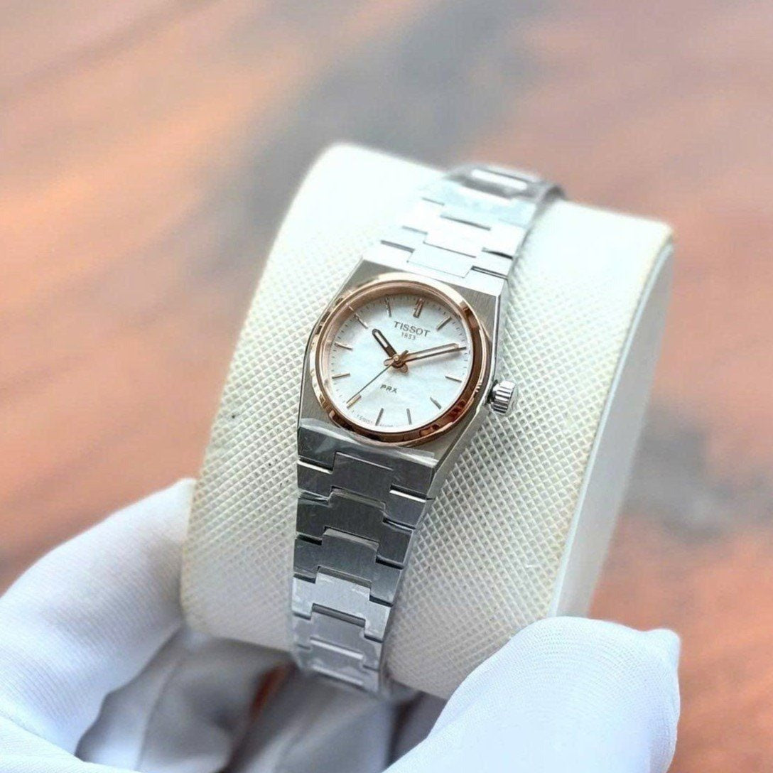 Tissot PRX Mother of Pearl Dial Silver Steel Strap Watch for Women - T137.010.21.111.00