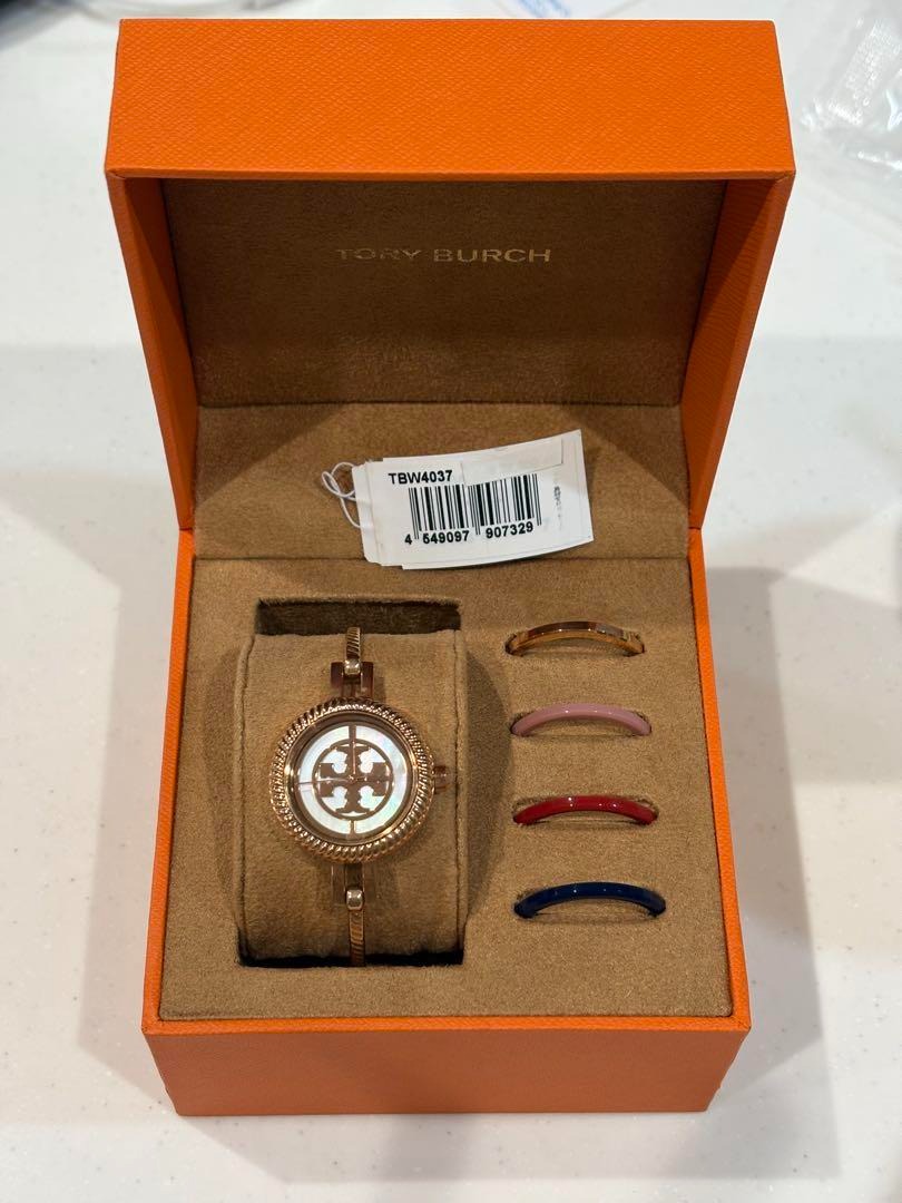 Tory Burch Riva Rose Gold Dial Rose Gold Steel Strap Watch for Women - TBW4037