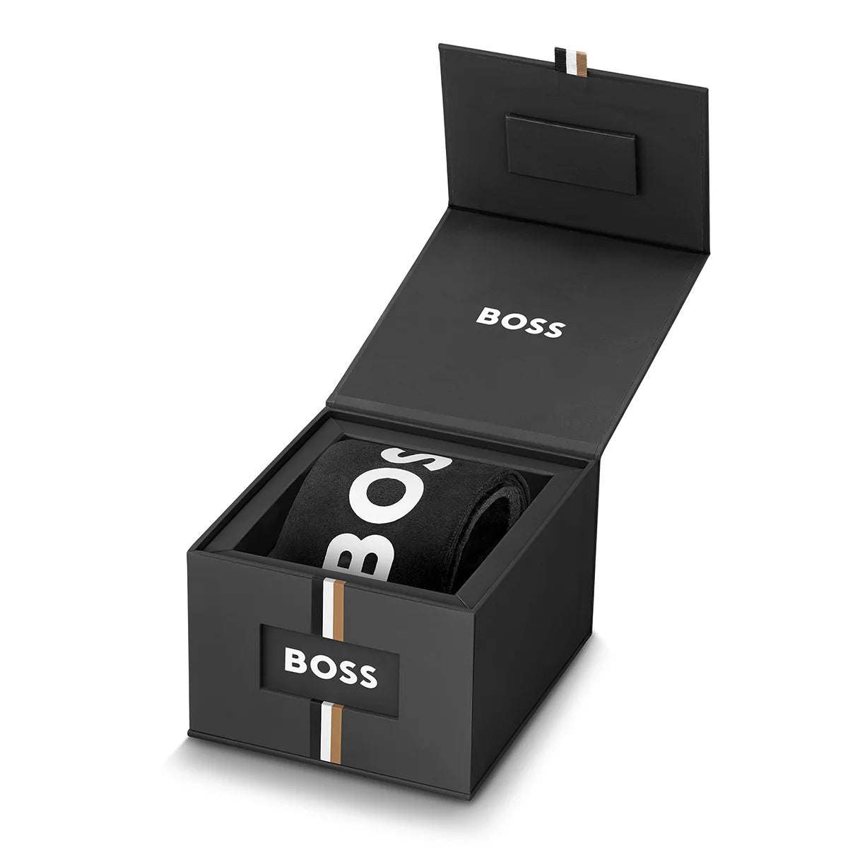 Hugo Boss Strike Black Dial Silver Steel Strap Watch for Men - 1514170