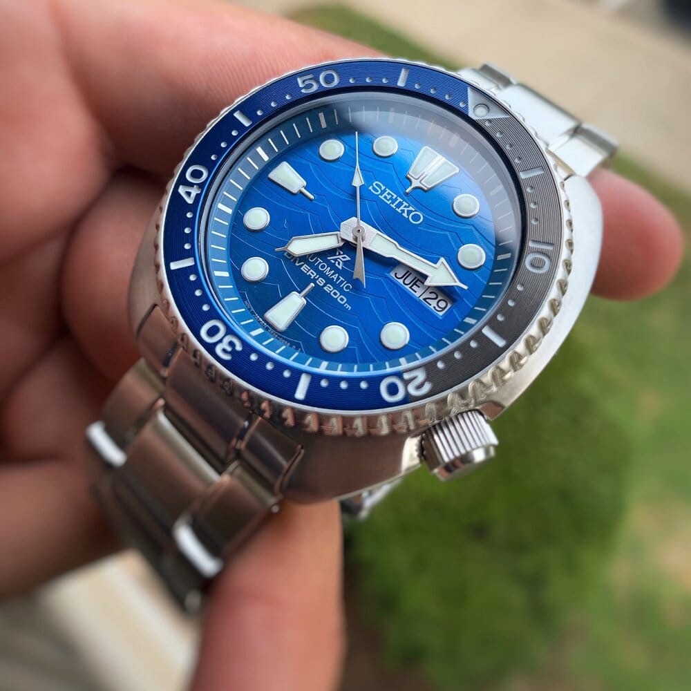 Seiko Prospex Save The Ocean Diver's Automatic Blue Dial Silver Steel Strap Watch for Men - SRPD21J1