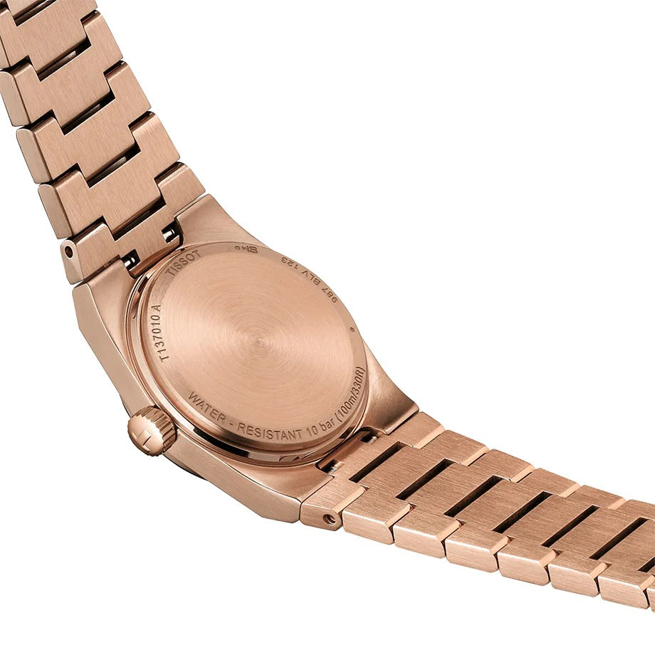 Tissot PRX Diamonds Rose Gold Dial Rose Gold Steel Strap Watch for Women - T137.010.33.506.00