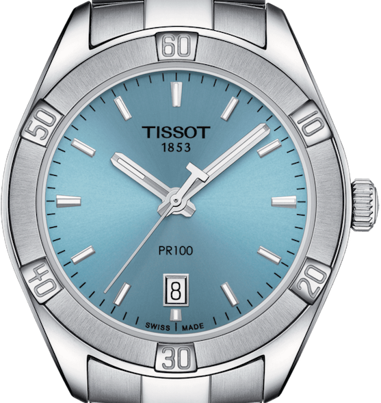 Tissot PR 100 Sport Chic Lady Blue Dial Silver Steel Strap Watch for Women - T101.910.11.351.00