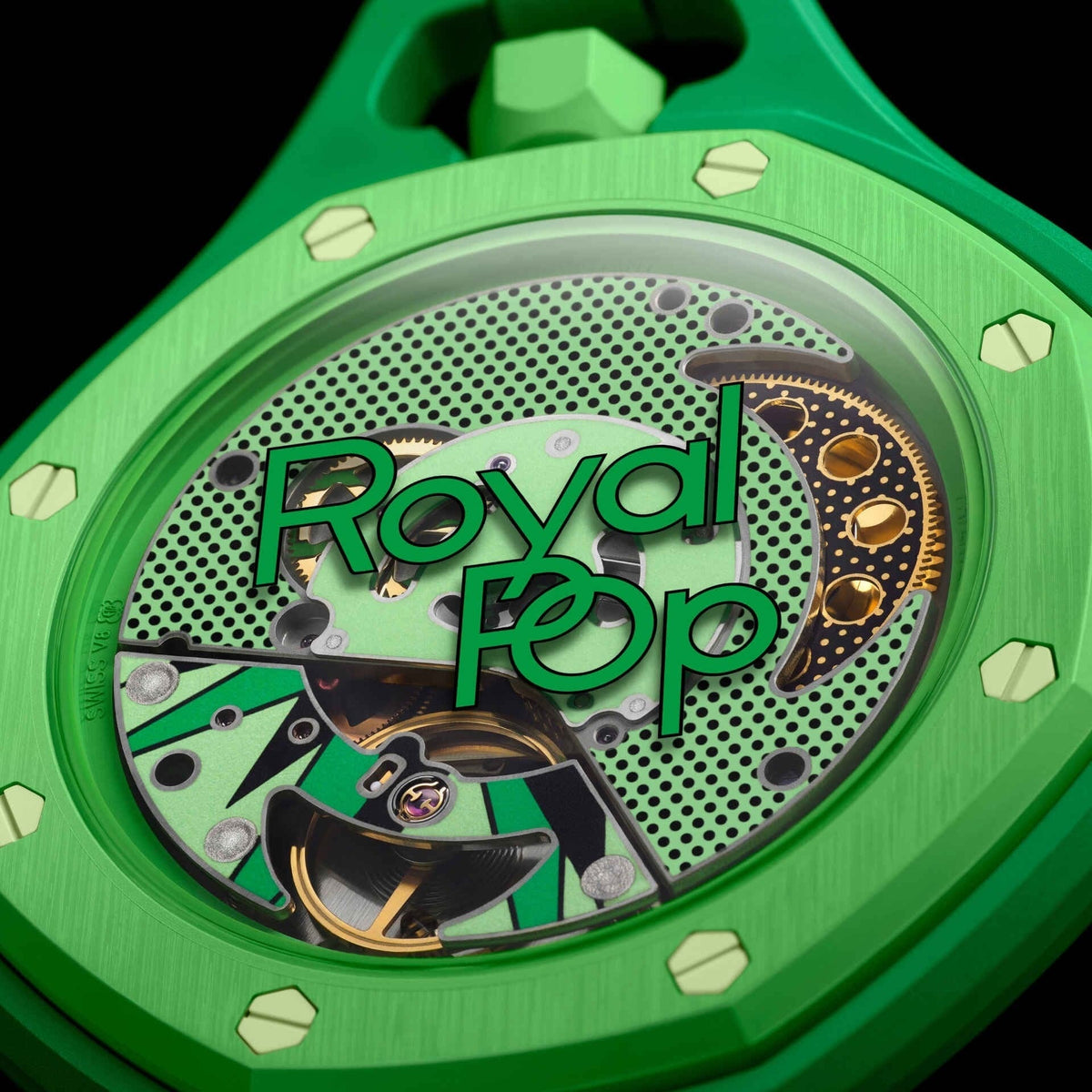 Swatch x AP Royal Pop Green Dial Lanyard Watch for Men - Green Eight