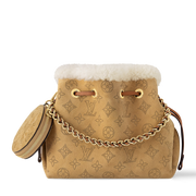Louis Vuitton Mahina Suede Leather Bella Tote Bag – Beige
