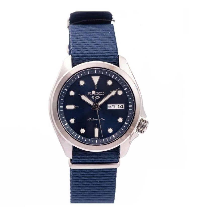 Seiko 5 Sports Automatic Blue Dial Blue Nylon Strap Watch for Men - SRPE63K1