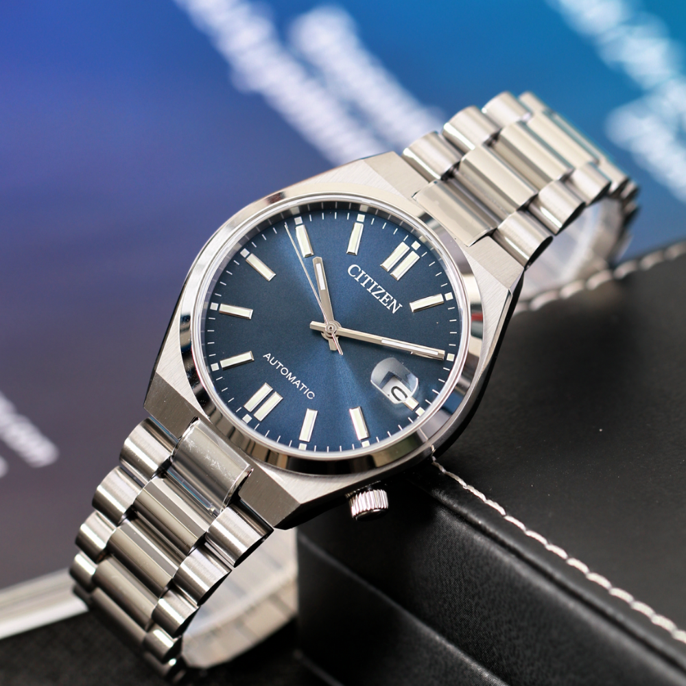 Citizen Tsuyosa Automatic Blue Dial Silver Steel Strap Watch for Men - NJ0200-50M