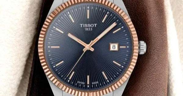 Tissot Ballade Quartz Blue Dial Two Tone Steel Strap Watch for Men - T156.410.22.041.00