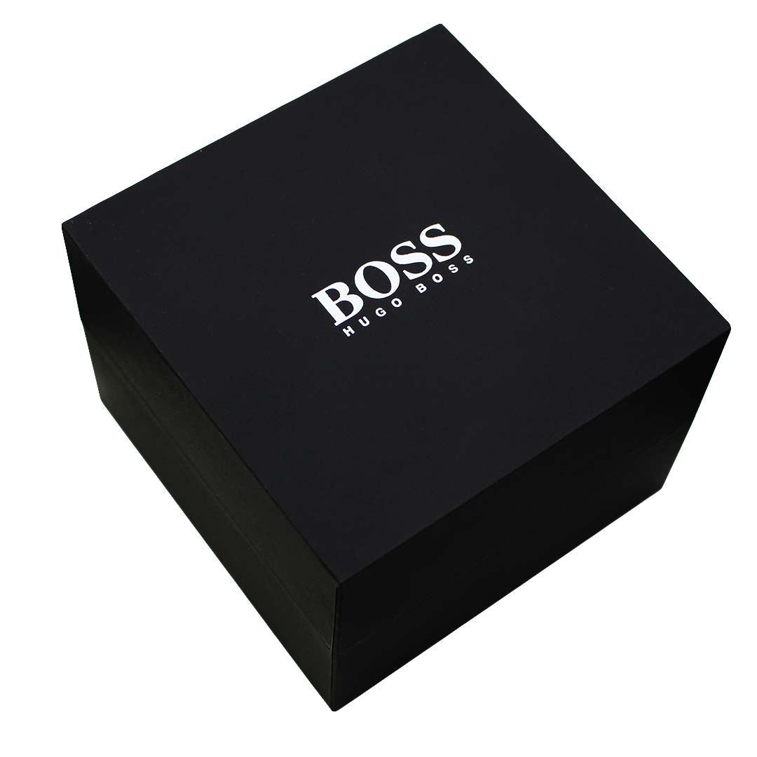 Hugo Boss Runner Chronograph Black Dial Black Silicone Strap Watch for Men - 1514141