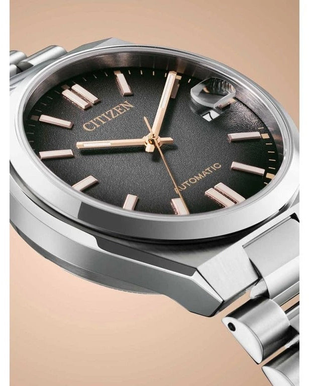 Citizen Tsuyosa Mechanical Grey Dial Silver Steel Strap Watch for Men - NJ0200-50E