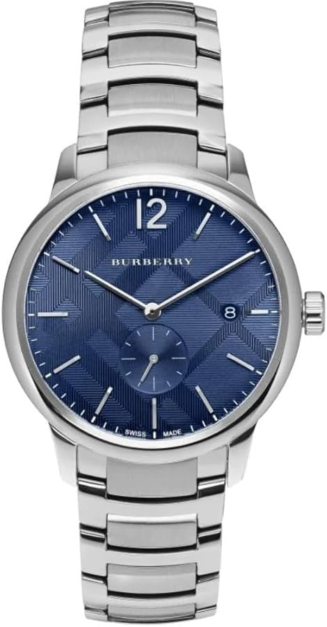 Burberry Classic Blue Dial Silver Steel Strap Watch for Men - BU10007