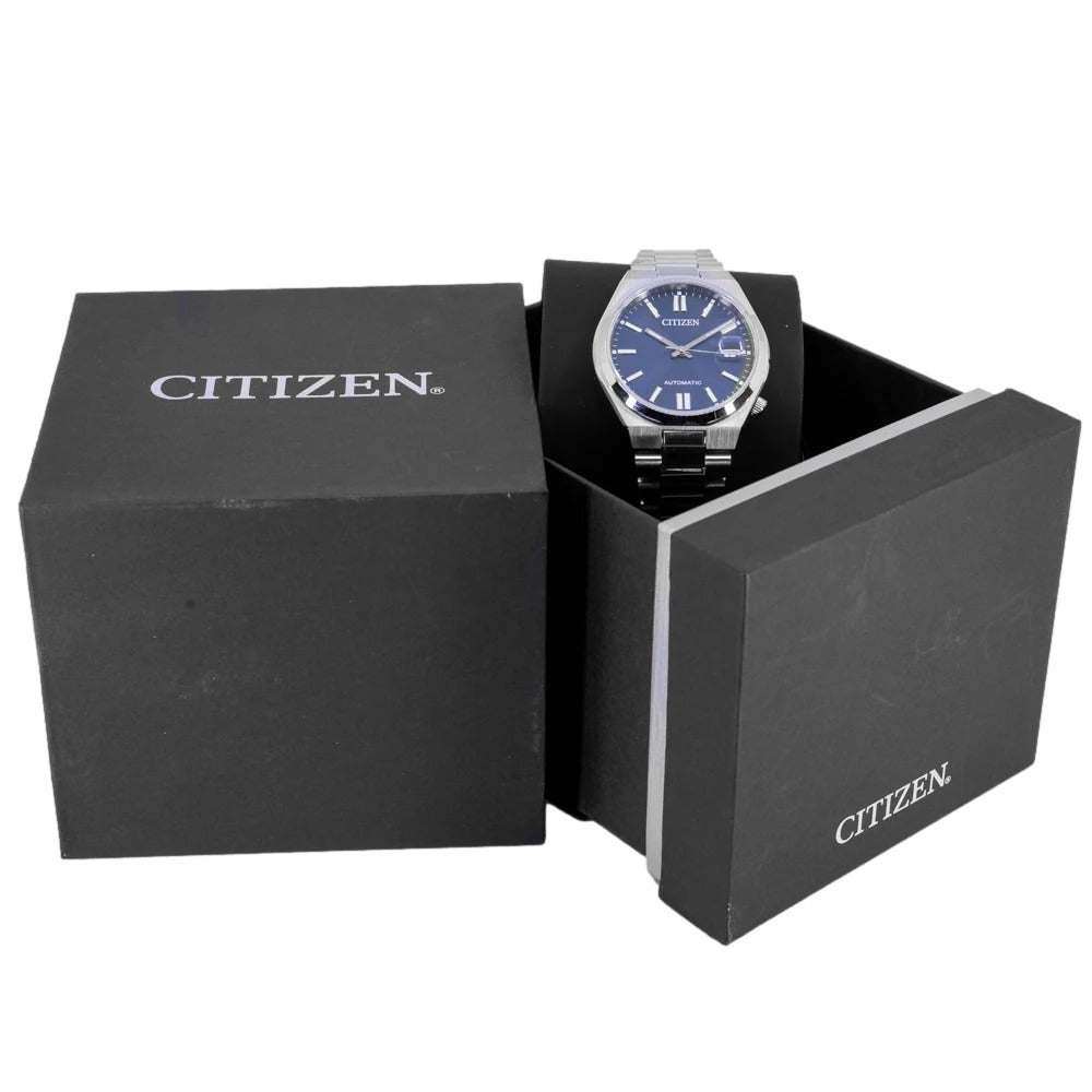 Citizen Tsuyosa Automatic Blue Dial Silver Steel Strap Watch for Men - NJ0200-50M
