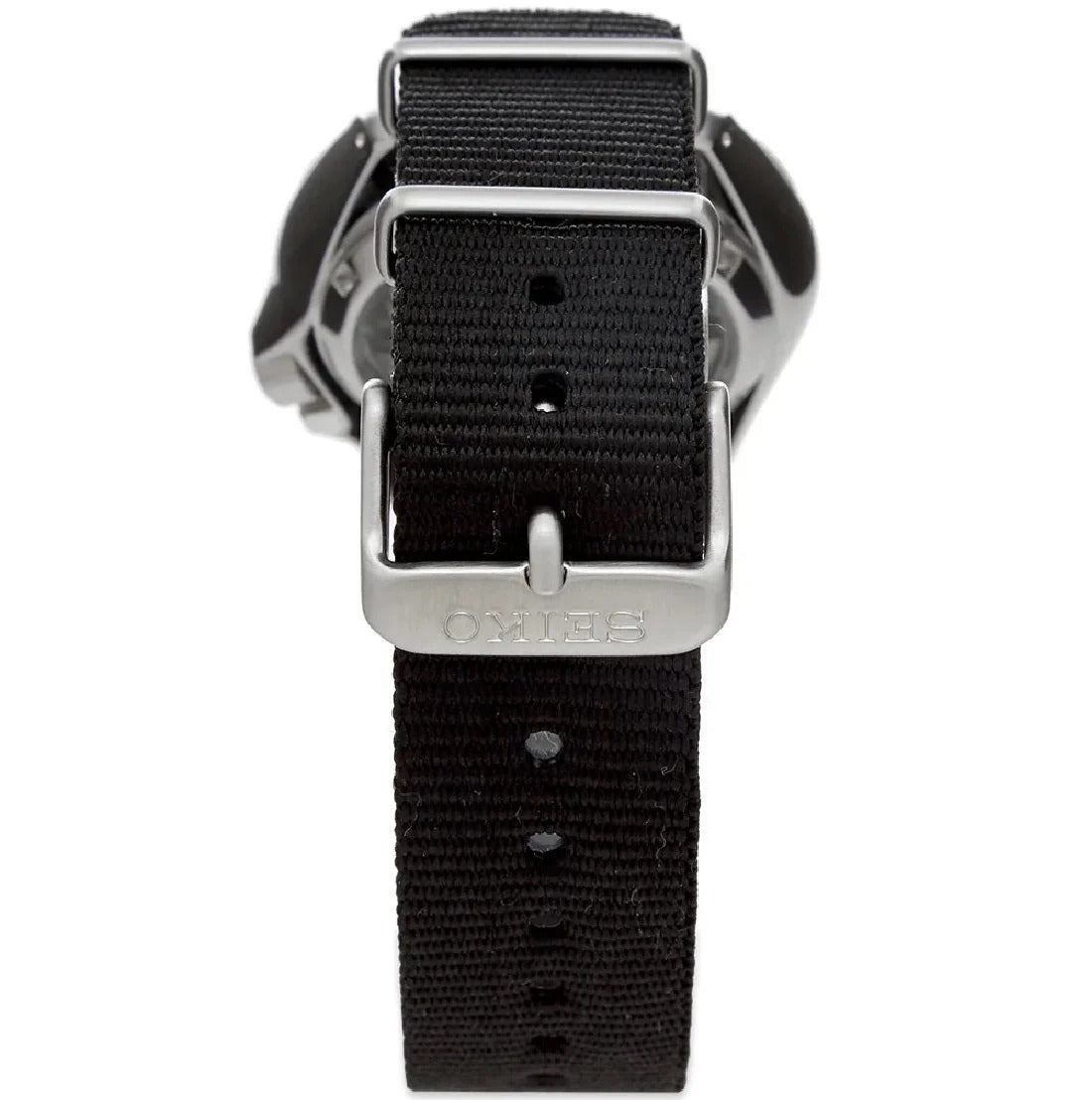 Seiko 5 Sports Automatic Black Dial Black Nylon Strap Watch for Men - SRPE67K1