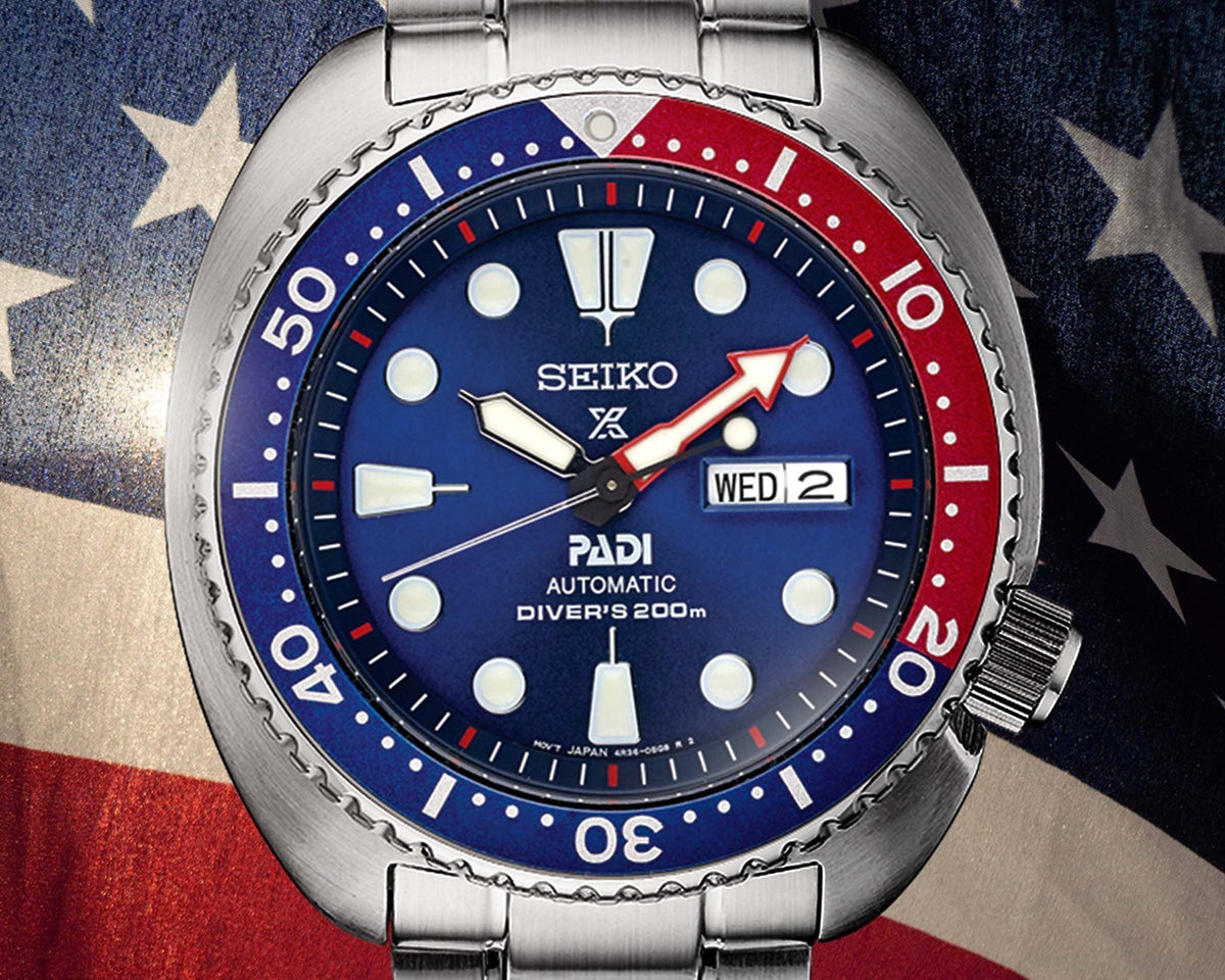 Seiko Prospex PADI Special Edition Automatic Blue Dial Silver Steel Strap Watch for Men - SRPE99