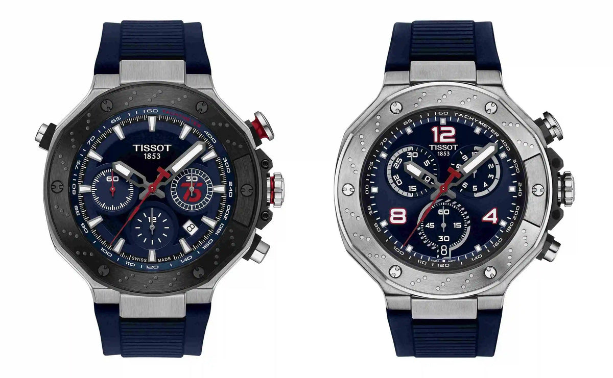 Tissot T Race Moto GP Limited Edition Chronograph Blue Dial Blue Rubber Strap Watch for Men - T141.417.17.047.00