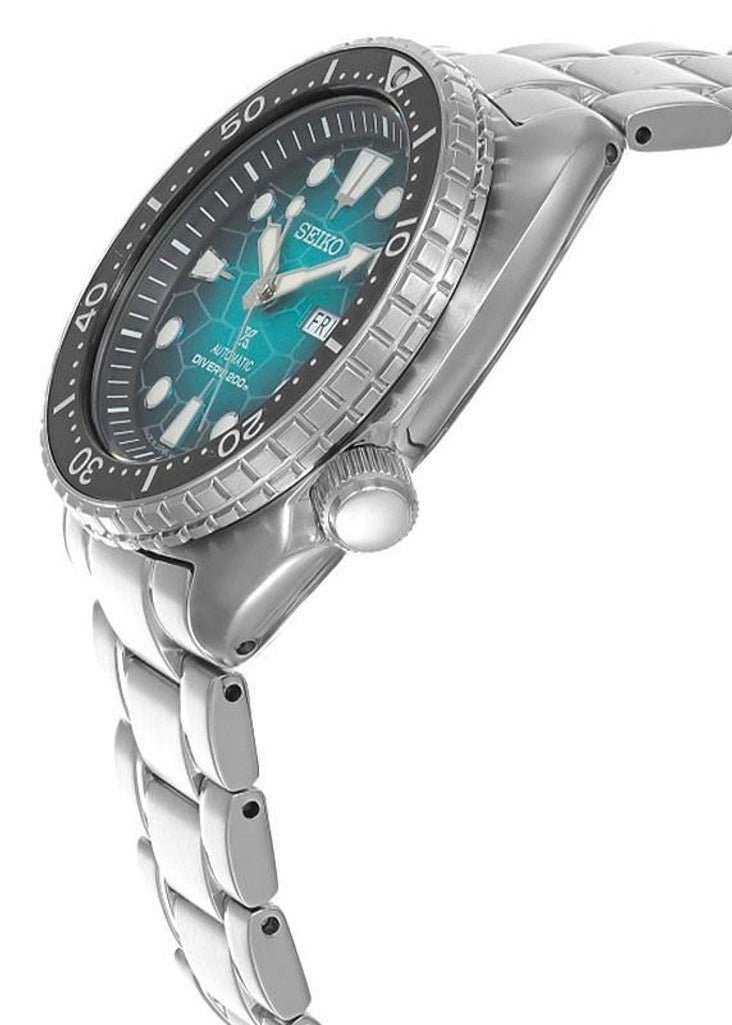 Seiko US Special Edition Automatic Green Dial Silver Steel Strap Watch for Men - SRPH57