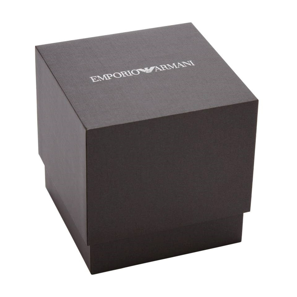 Emporio Armani Diver Chronograph Blue Dial Silver Mesh Strap Watch for Men - AR11587