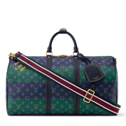 Louis Vuitton Keepall Bandoulière 50 Duffle Bag – Blue Stripes