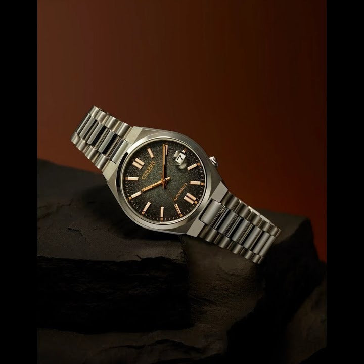 Citizen Tsuyosa Mechanical Grey Dial Silver Steel Strap Watch for Men - NJ0200-50E