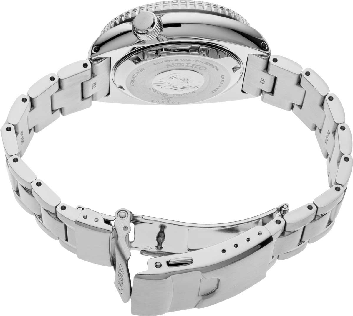 Seiko Prospex Save The Ocean Diver's Automatic Blue Dial Silver Steel Strap Watch for Men - SRPD21J1