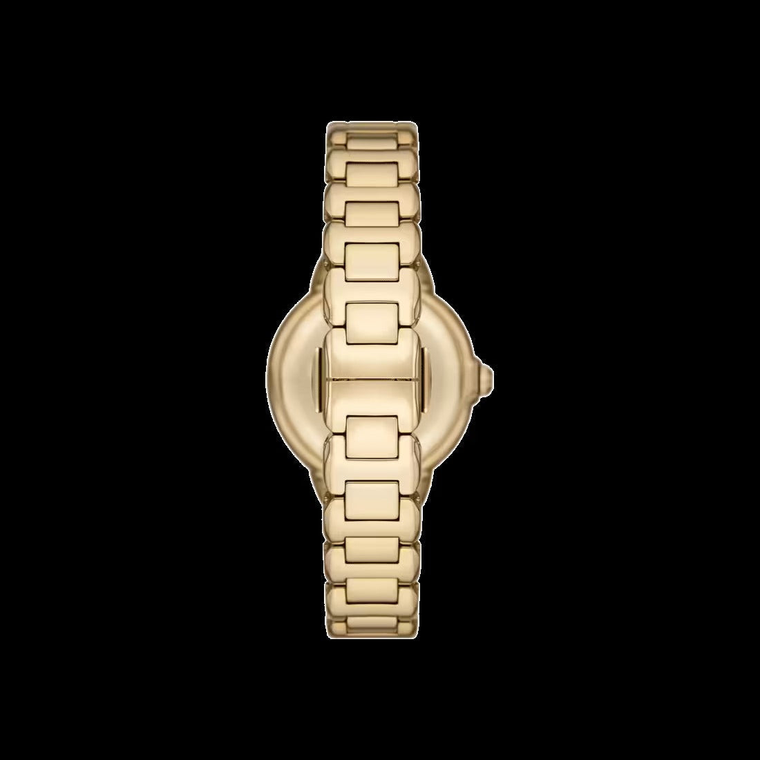 Emporio Armani Genni Crystals Mother of Pearl Dial Gold Steel Strap Watch for Women - AR11659