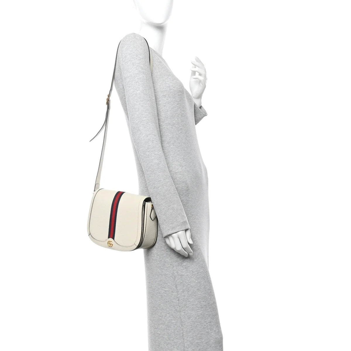 Gucci Textured Calfskin Ophidia Bag – Mystic White