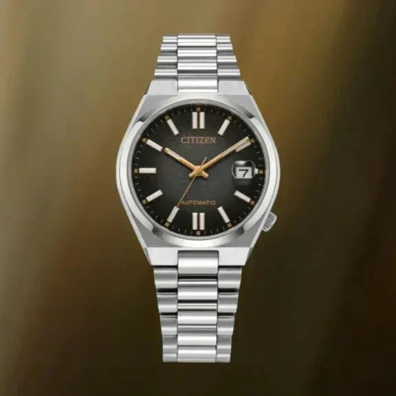 Citizen Tsuyosa Mechanical Grey Dial Silver Steel Strap Watch for Men - NJ0200-50E