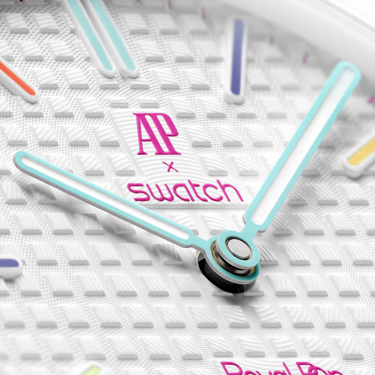 Swatch x AP Royal Pop White Dial Lanyard Watch for Men - Huit Blanc