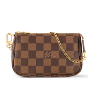 Louis Vuitton Damier Ebene Canvas Mini Pochette Accessories Shoulder Bag – Brown