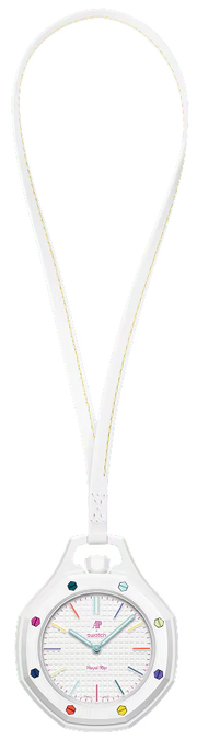 Swatch x AP Royal Pop White Dial Lanyard Watch for Men - Huit Blanc