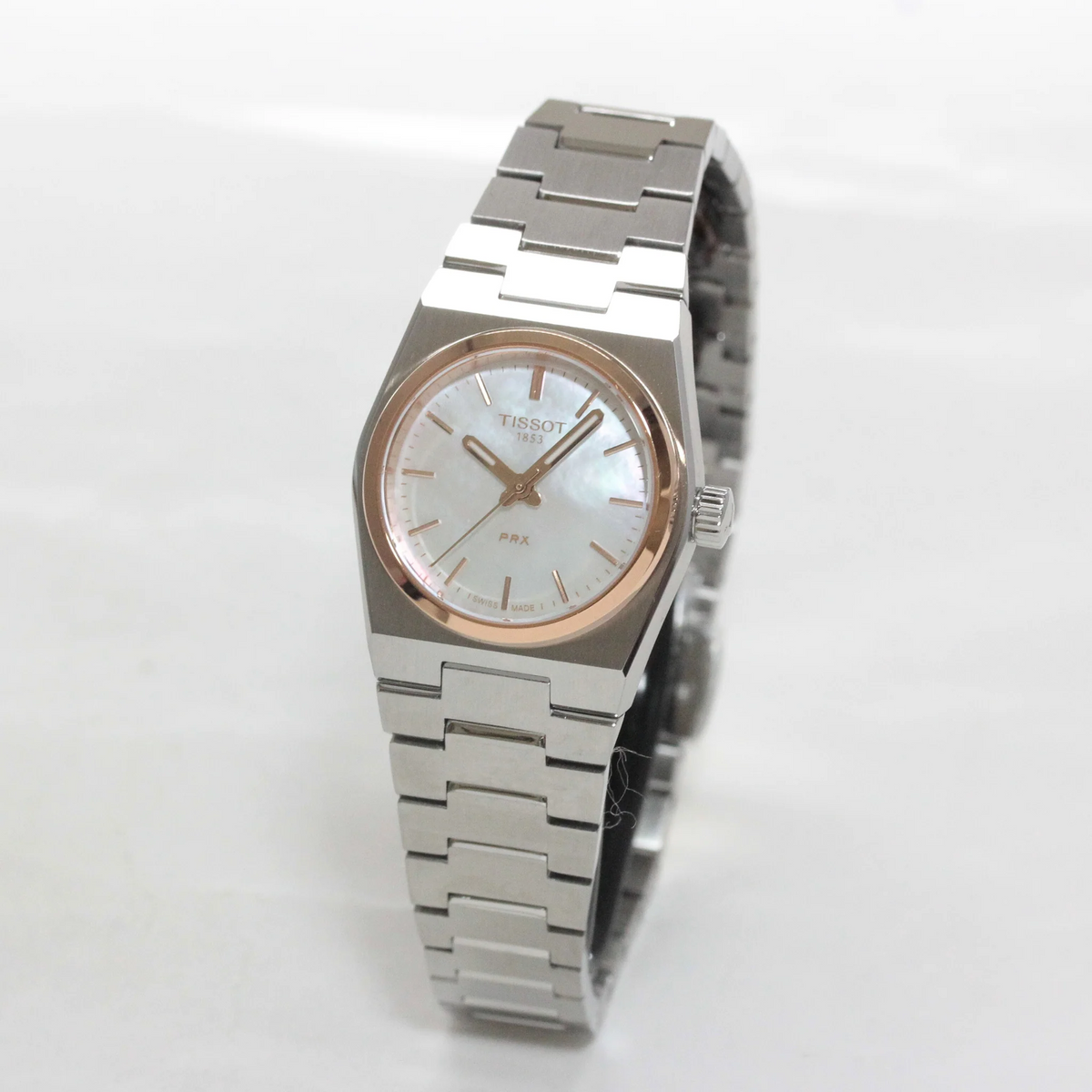 Tissot PRX Mother of Pearl Dial Silver Steel Strap Watch for Women - T137.010.21.111.00