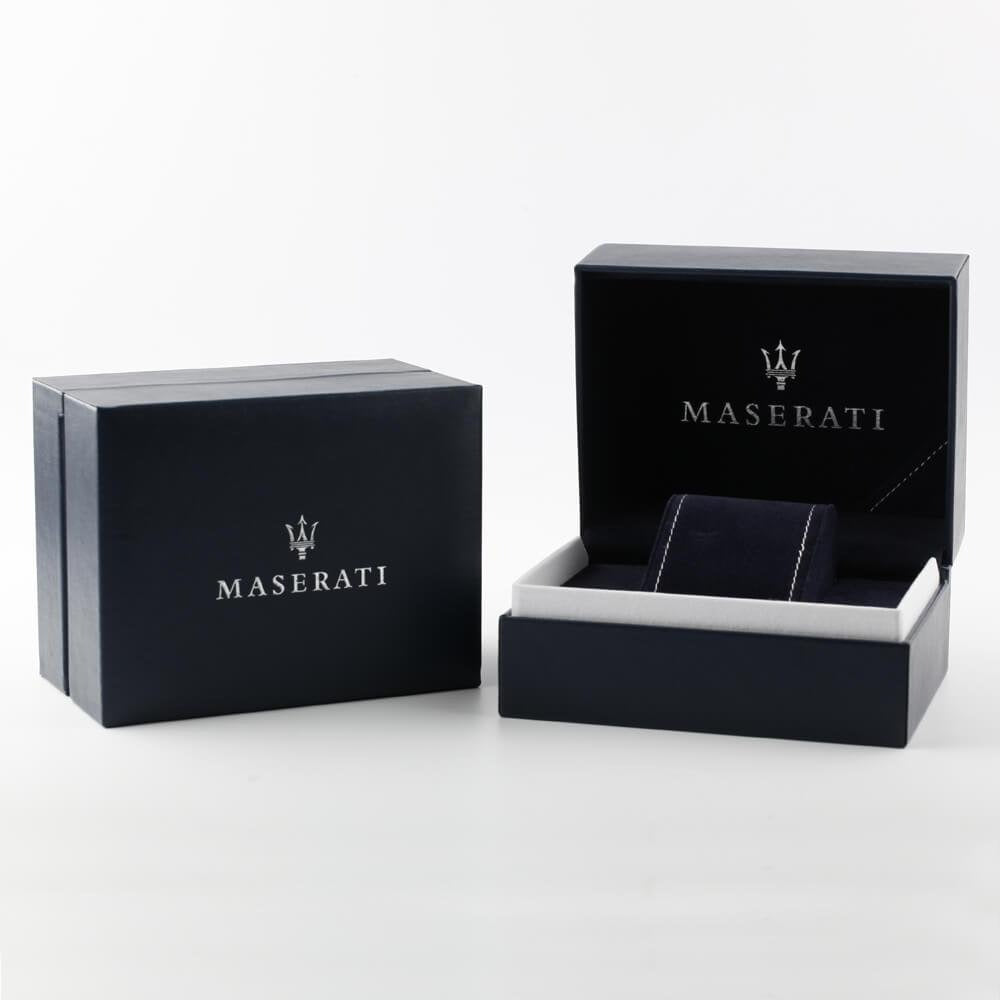 Maserati Successo Chronograph Ice Blue Dial Silver Steel Strap Watch for Men - R8873621044