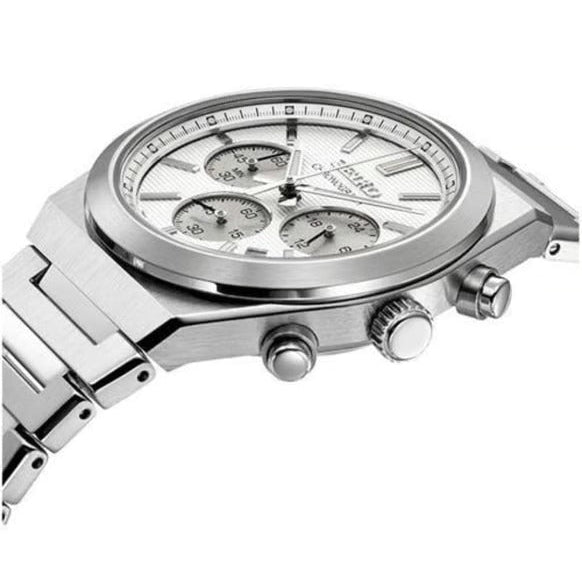 Seiko Conceptual Chronograph White Dial Silver Steel Strap Watch for Men - SSB451P1
