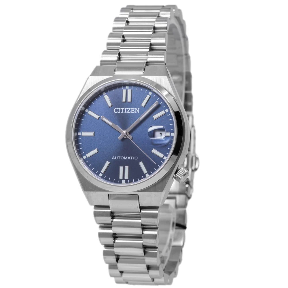 Citizen Tsuyosa Automatic Blue Dial Silver Steel Strap Watch for Men - NJ0200-50M