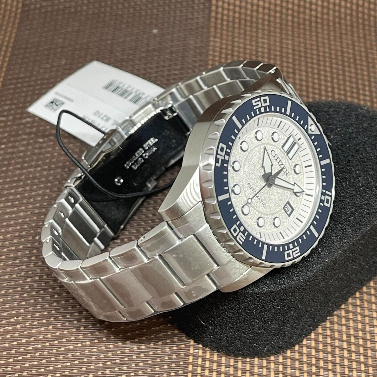 Citizen Mechanical Automatic White Dial Silver Steel Strap Watch for Men - NJ0171-81A