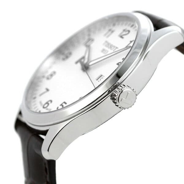 Tissot T-Sport Gent XL Silver Dial Brown Leather Strap Watch for Men - T116.410.16.037.00
