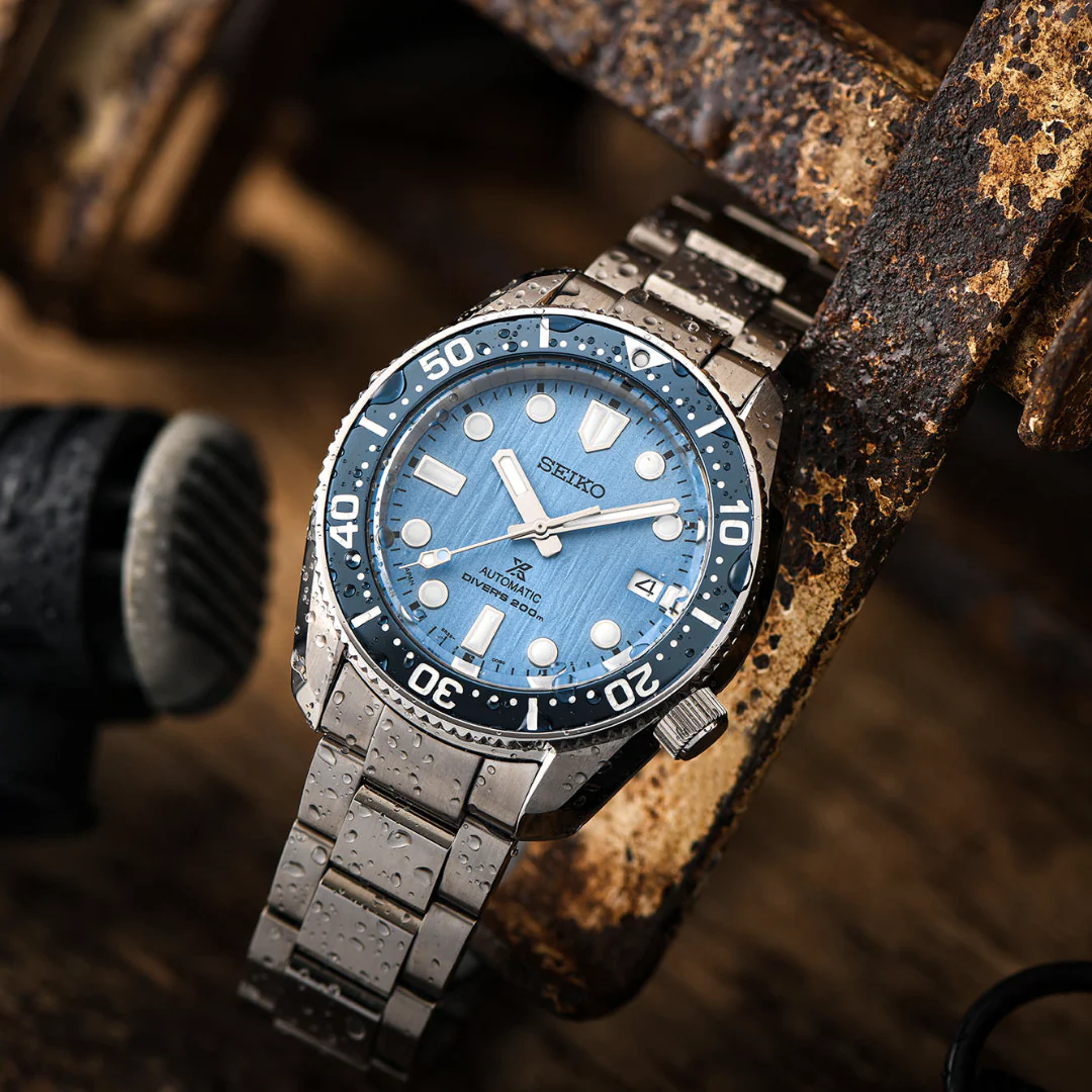 Seiko Prospex Glacier Save The Ocean Special Edition Automatic Blue Dial Silver Steel Strap Watch for Men - SPB299J1