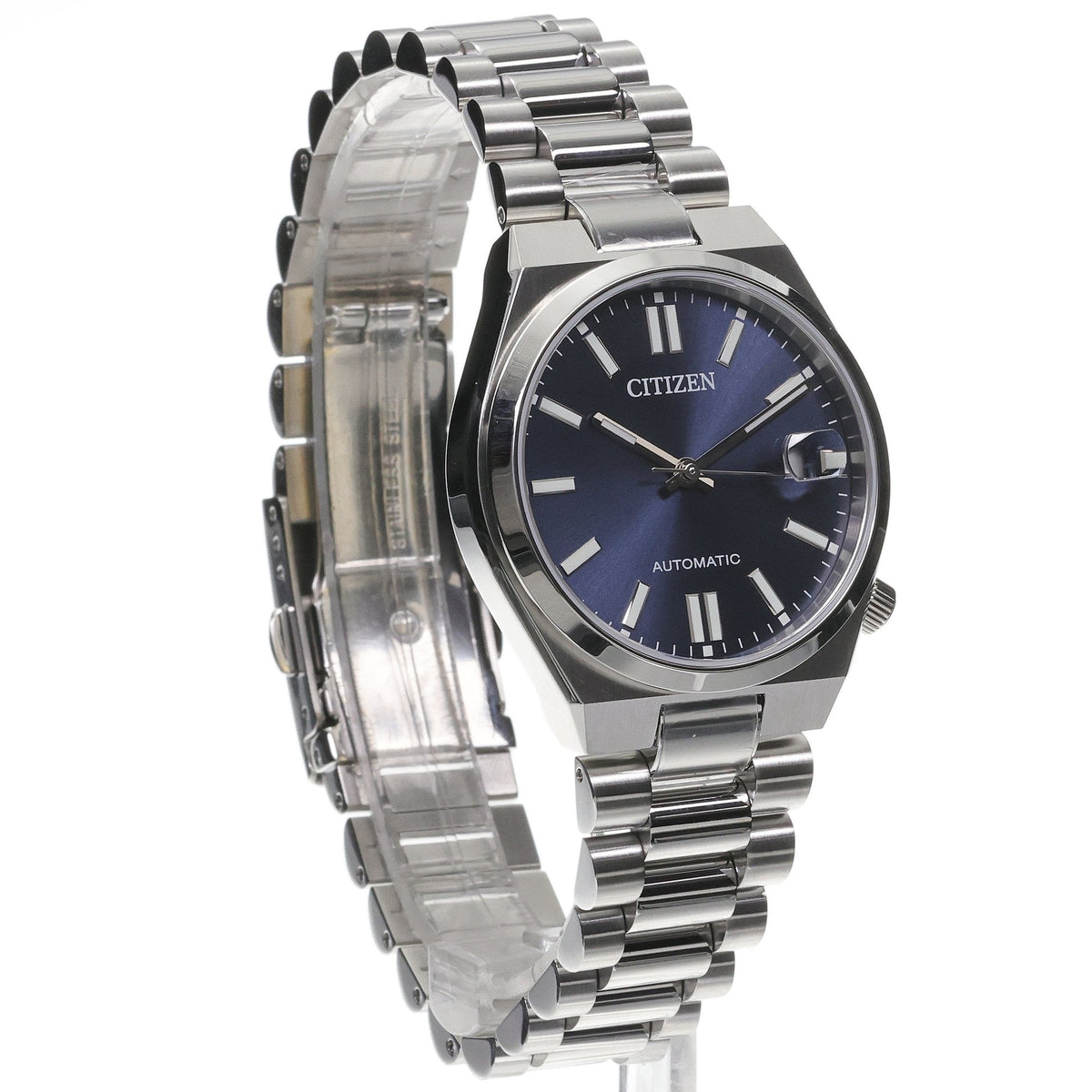 Citizen Tsuyosa Automatic Blue Dial Silver Steel Strap Watch for Men - NJ0200-50M