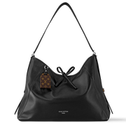 Louis Vuitton Lambskin CarryAll Vibe MM Handbag – Black