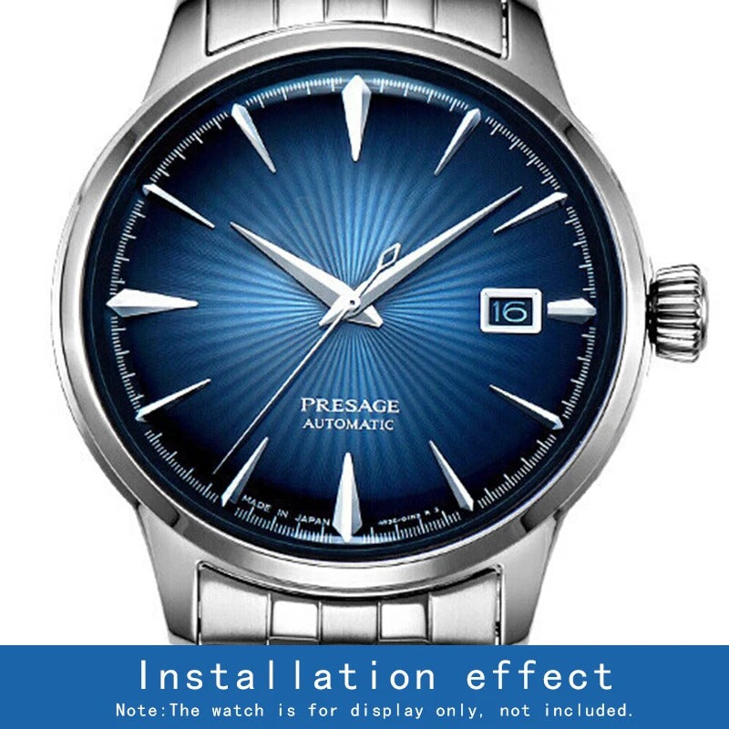 Seiko Presage Cocktail Time Automatic Blue Dial Silver Steel Strap Watch for Men - SRPB41J1