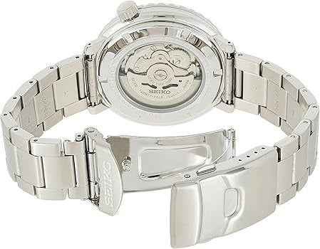 Seiko 5 Sports Automatic Black Dial Silver Steel Strap Watch for Men - SRPC61J1