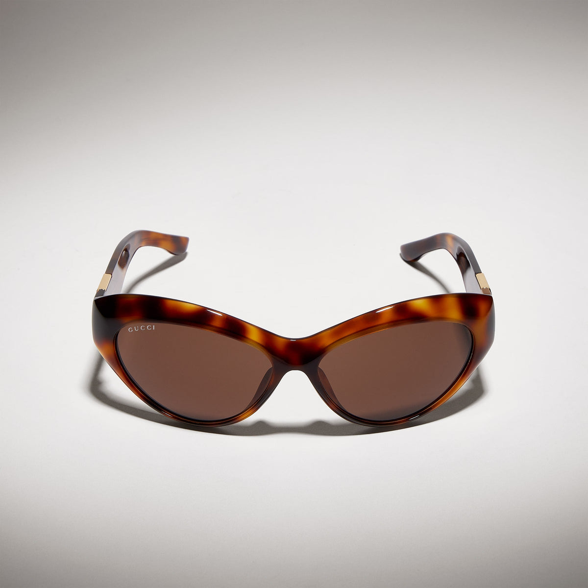 Gucci Women Cat Eye Frame Brown Tortoiseshell Sunglasses