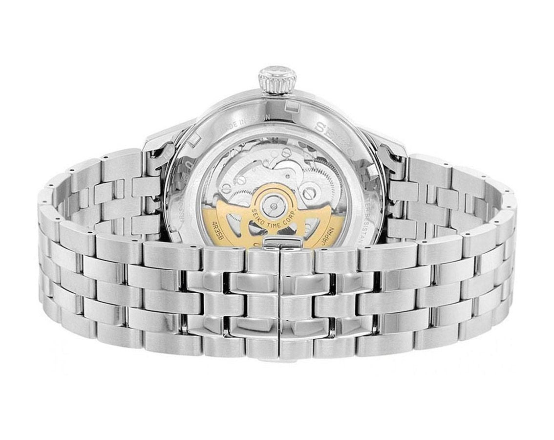 Seiko Presage Cocktail Time Automatic Blue Dial Silver Steel Strap Watch for Men - SRPB41J1