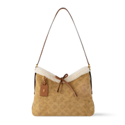 Louis Vuitton Mahina Suede Leather CarryAll PM Shoulder Bag – Beige