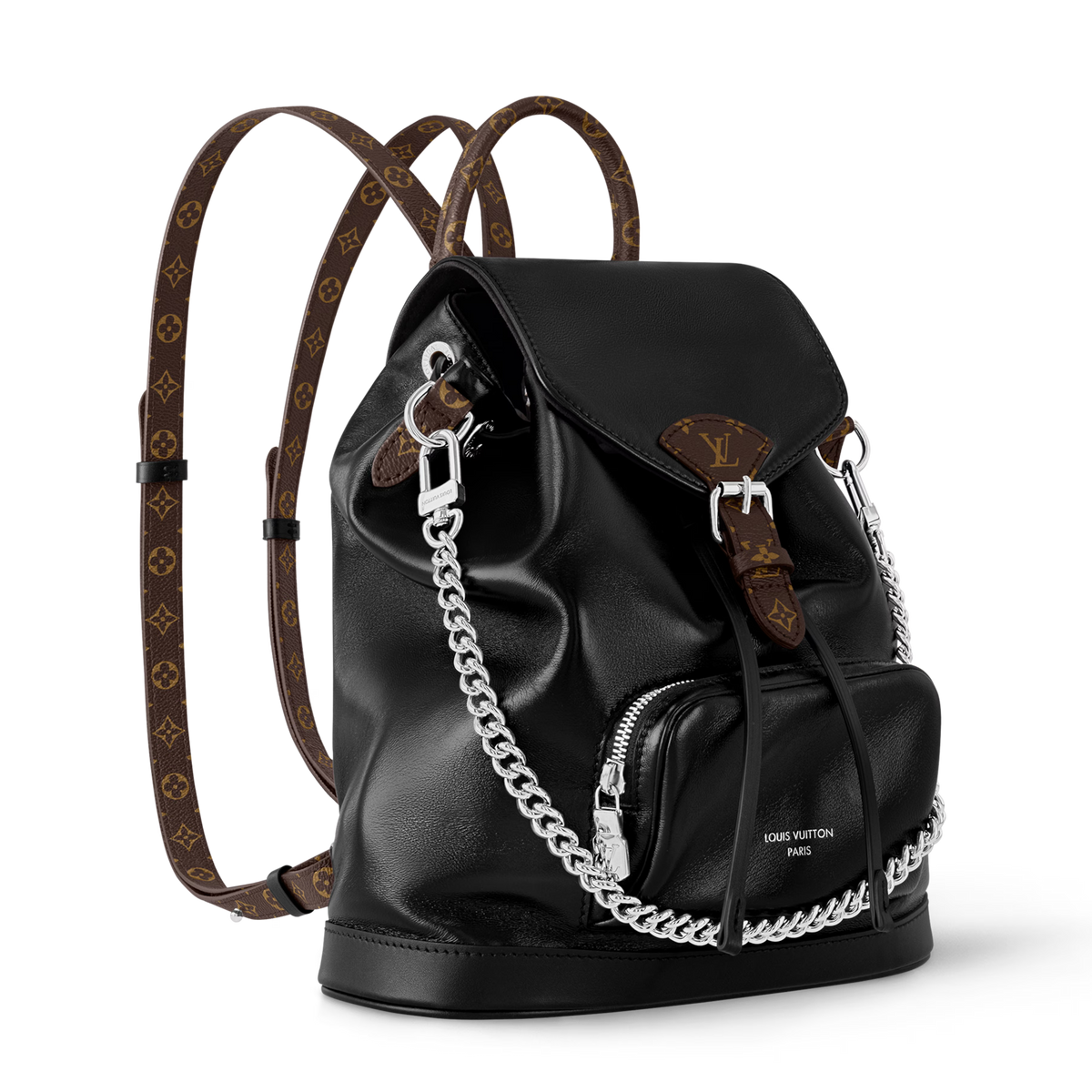 Louis Vuitton Lambskin Montsouris Vibe PM Bagpack – Black