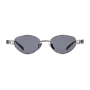 Gucci Men Oval Frame Silver Sunglasses