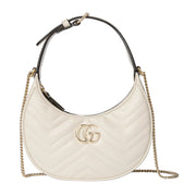 Gucci GG Marmont Leather Small Shoulder Bag – White