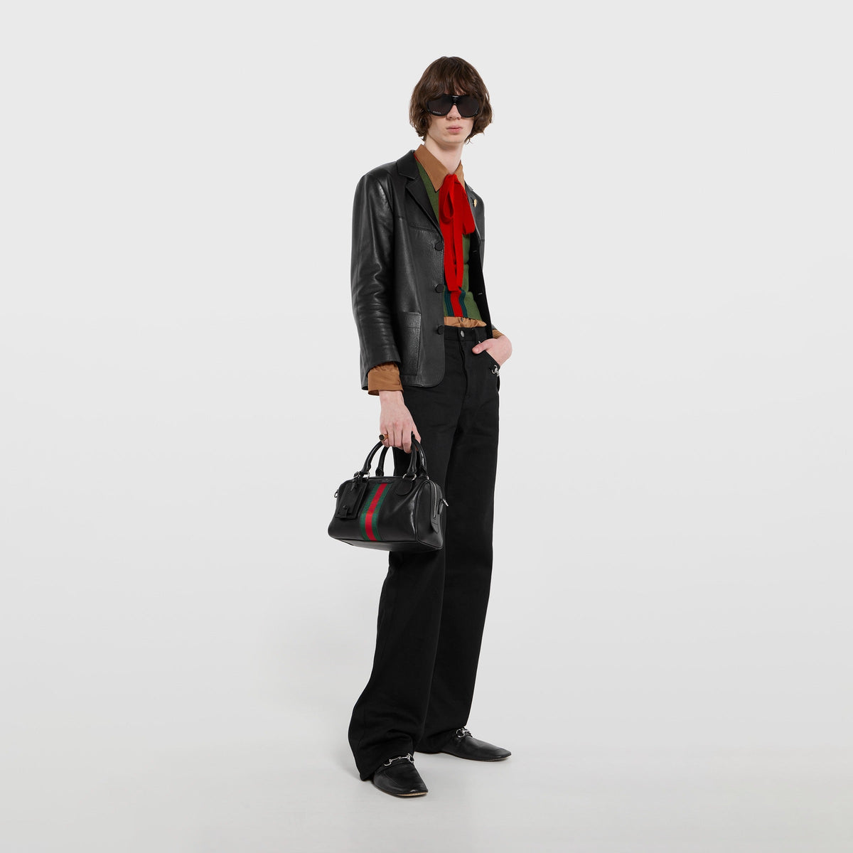 Gucci Web Trademark Duffle Bag – Black